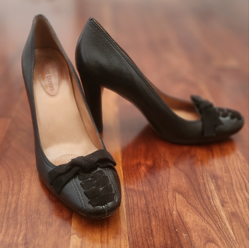Corso Como Black Heels Classic Pointed Toe